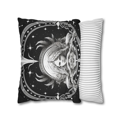 Virgo Zodiac Polyester Square Pillow Case, Indoor, Double Sided Design