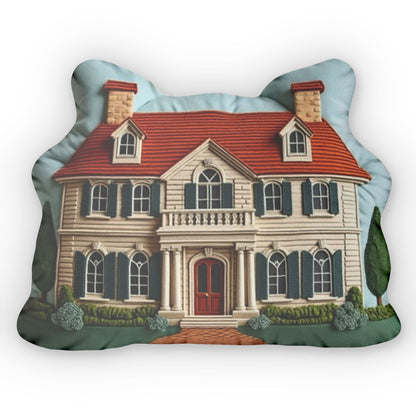 3d Designer House Custom Sewn Plush Shaped Pillow