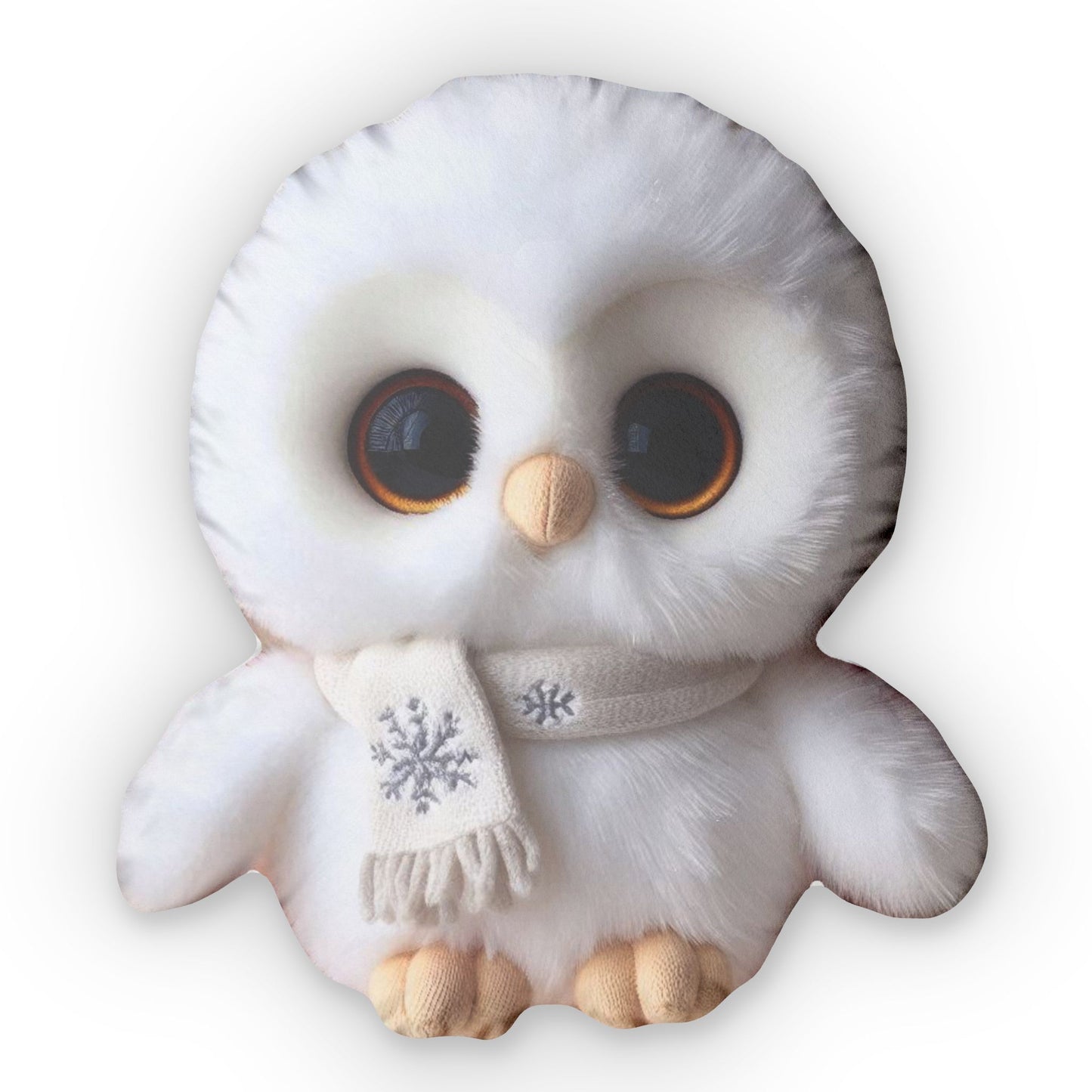 Snowy Owl Winter, Bird Stuffed Animal, Plush Shaped Pillow