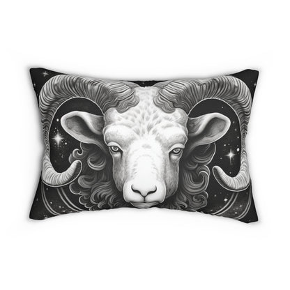 Aries Zodiac Design, Spun-Polyester Lumbar Pillow, Double-Sided Print