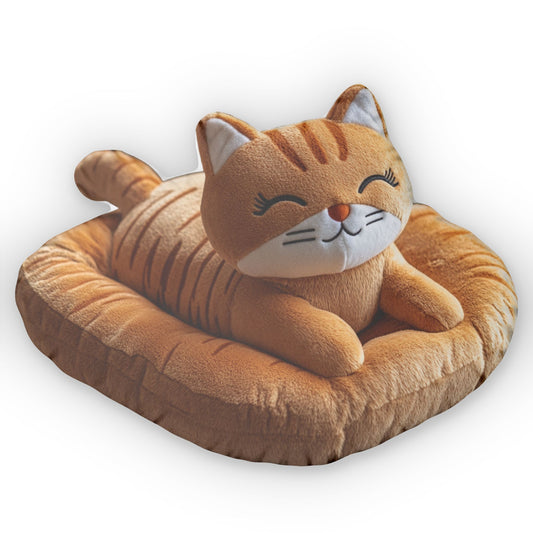 Cat Plushie Kitten Cushion, Cute Kitty, Shaped Pillow