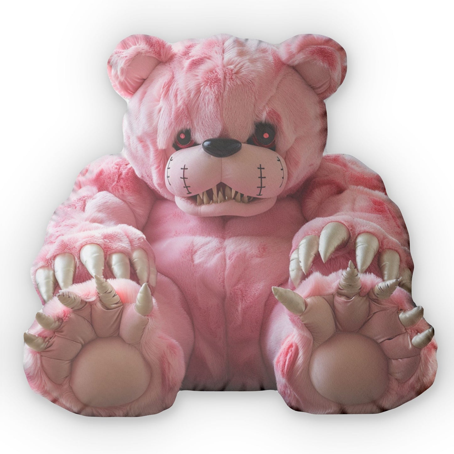 Pink Giant Teddy Bear Razer Sharp Claws - Plush Shaped Pillows