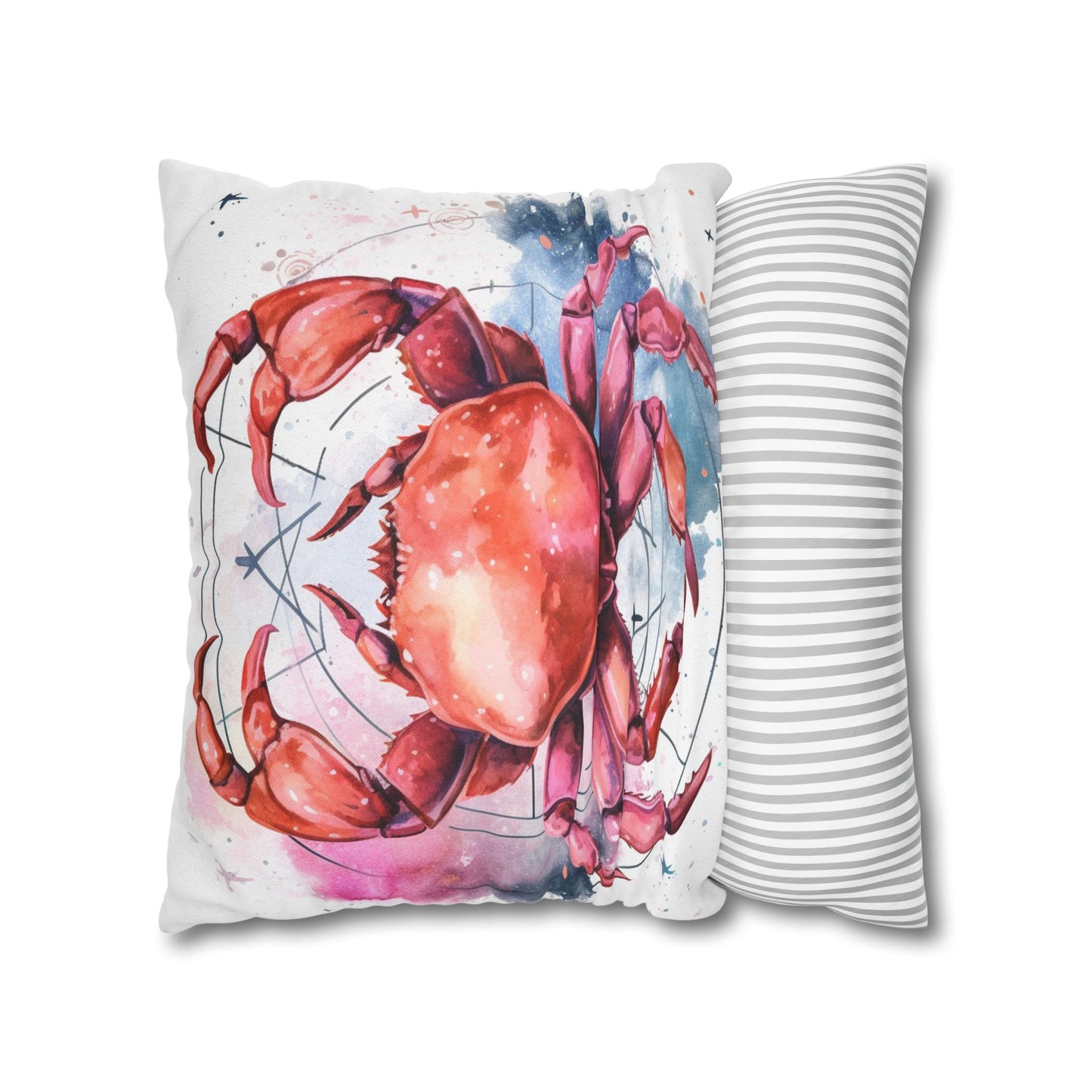 Cancer Star Sign - Elegant Zodiac Astrology Spun Polyester Square Pillow Case