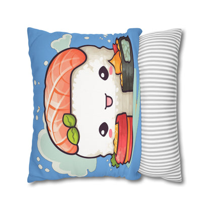 Anime Sushi - Japanese Cute kawaii - Otaku Gift - Spun Polyester Square Pillow Case