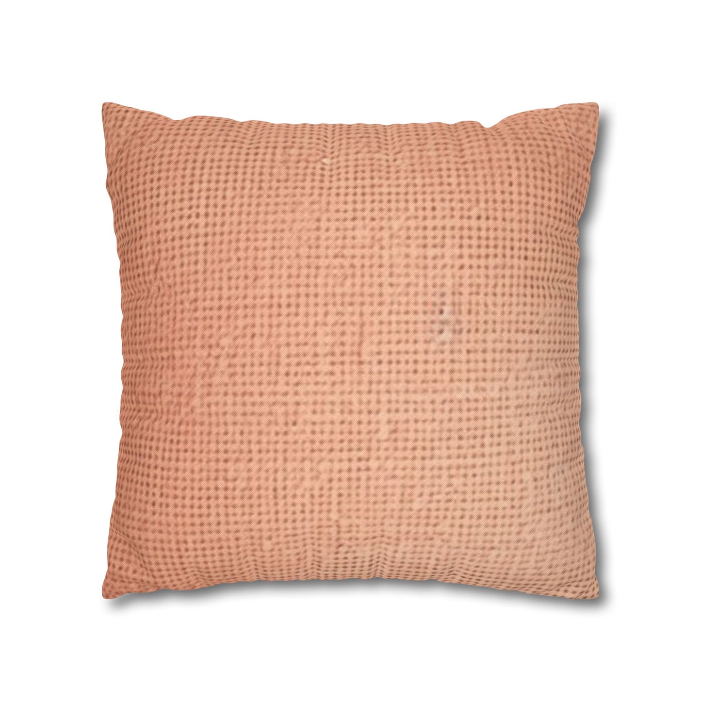 Soft Pink-Orange Peach: Denim-Inspired, Lush Fabric - Spun Polyester Square Pillow Case