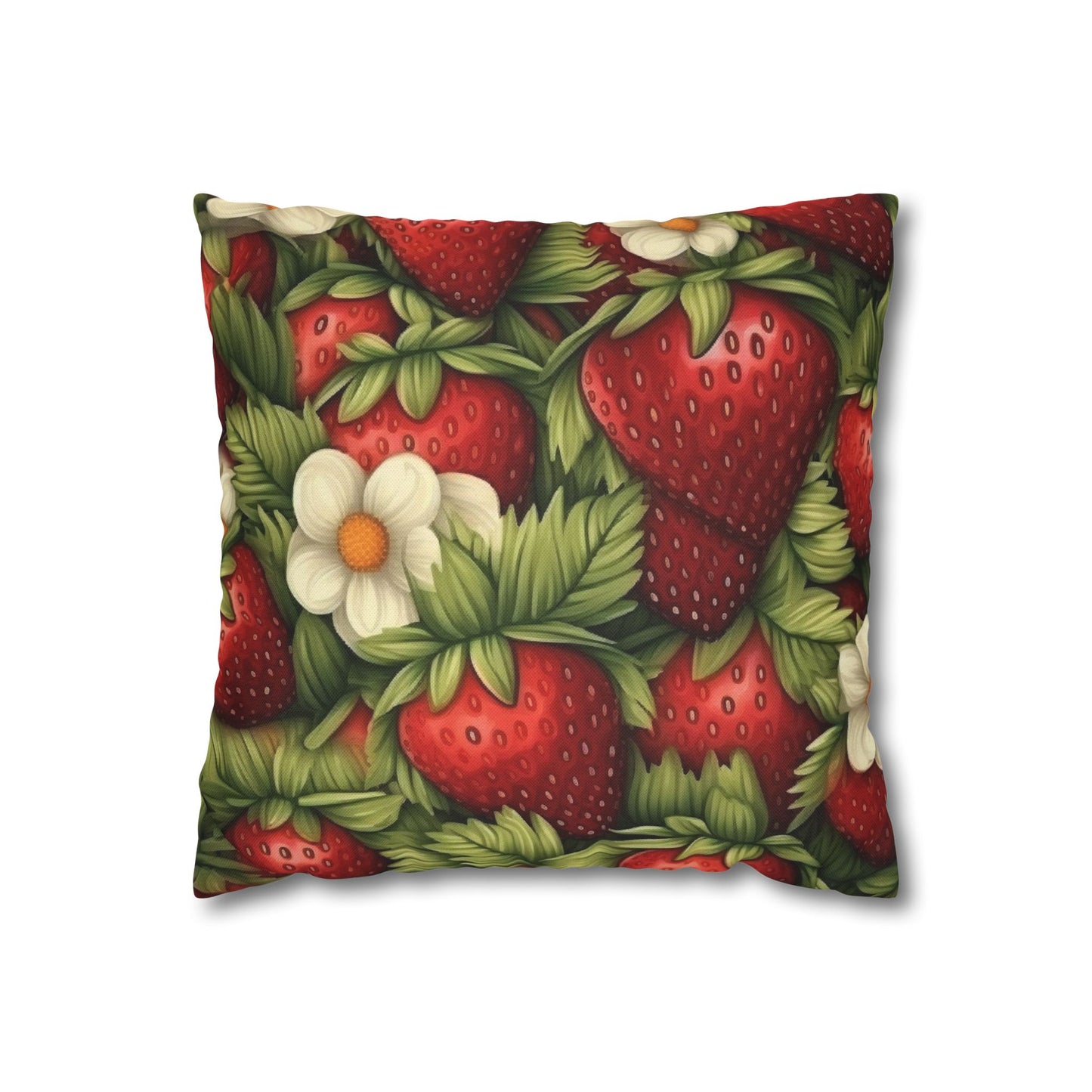 Strawberry Euphoria: The Ultimate Guide to Celebrating Life's Sweetest BerrySpun Polyester Square Pillow Case