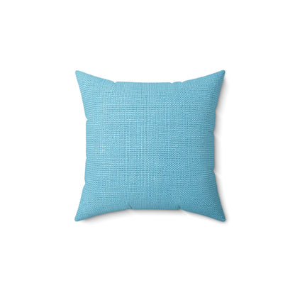 Bright Aqua Teal: Denim-Inspired Refreshing Blue Summer Fabric - Spun Polyester Square Pillow