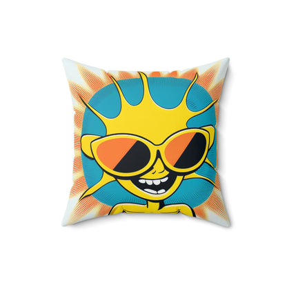 Alien Sunshine Anime Cartoon Style Spun Polyester Square Pillow