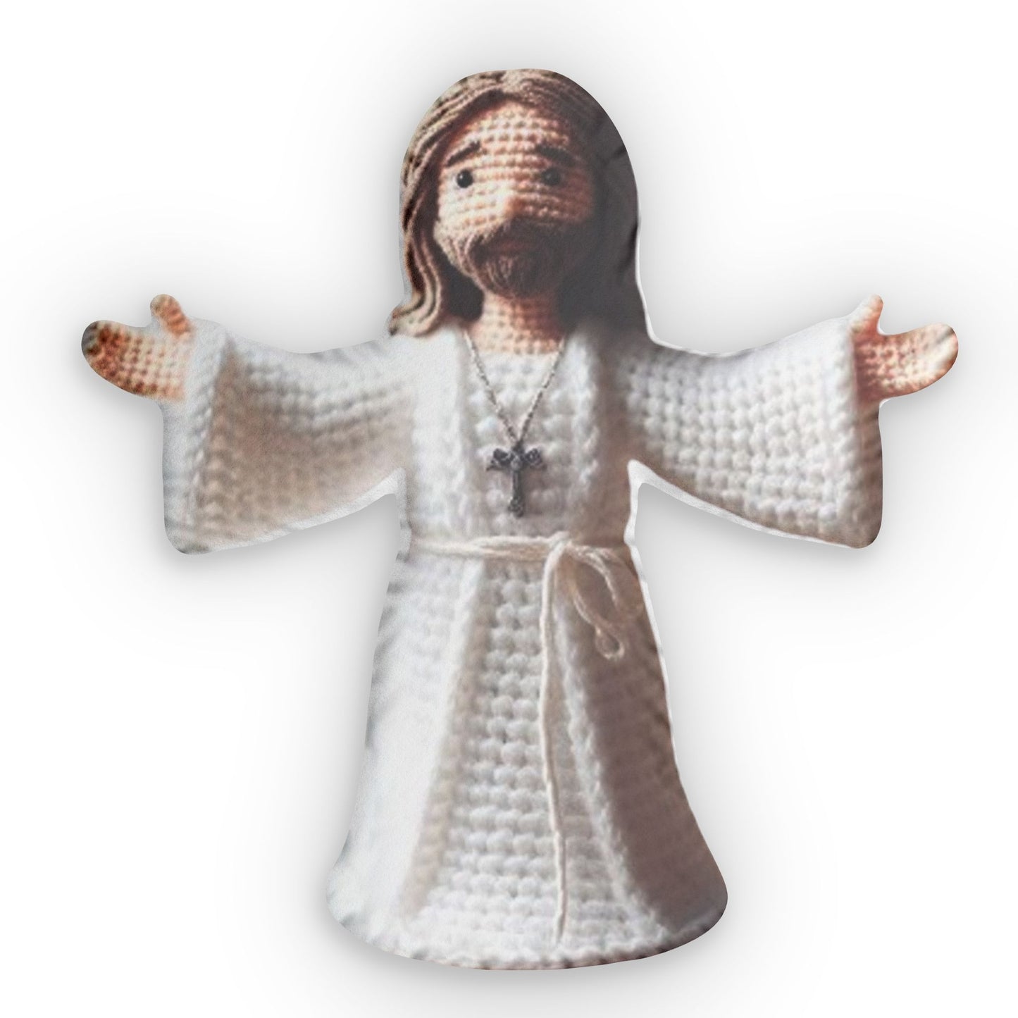 Crochet Jesus, Plush Doll, Christian Gift, Shaped Pillow