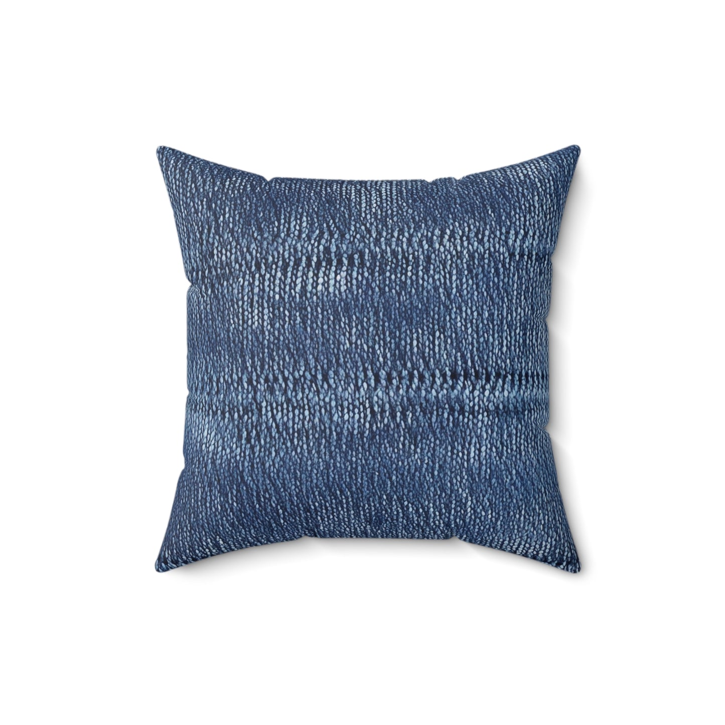 Indigo blue jean Denim Design Pattern Style - Spun Polyester Square Pillow