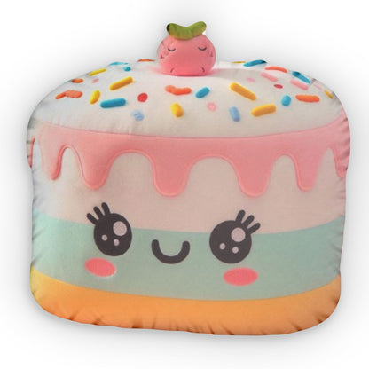 Kawaii Cake Plush, Dessert Food, Gift For Her, Shaped Pillow