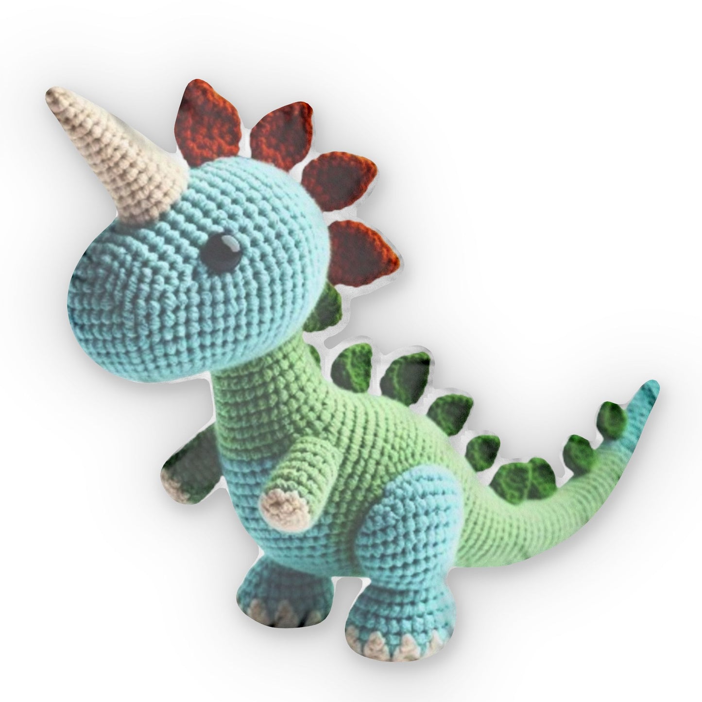 Crochet Dinosaur Plush, Mythical Amigurumi Dragon, Fantasy Nursery Decor Gift, Shaped Pillow