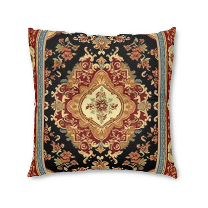 Tufted Floor Pillow, Oriental-Inspired Design, Polyester & Stitching