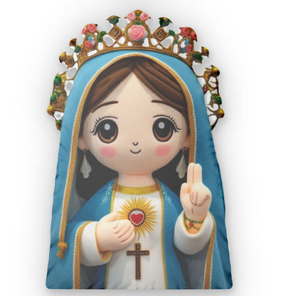 Mary Our Lady Queen of Heaven doll, Plush Gift, Shaped Pillow