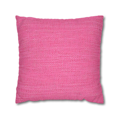 Doll-Like Pink Denim Designer Fabric Style - Spun Polyester Square Pillow Case