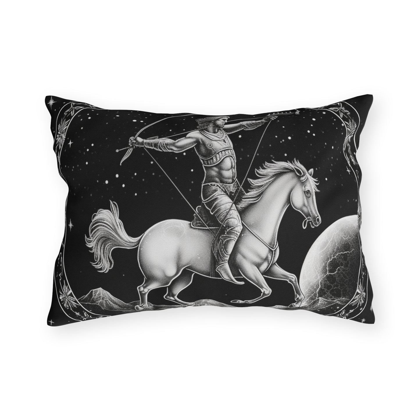 Sagittarius Zodiac UV-Resistant Outdoor Pillow, Water-Resistant, Spun Polyester