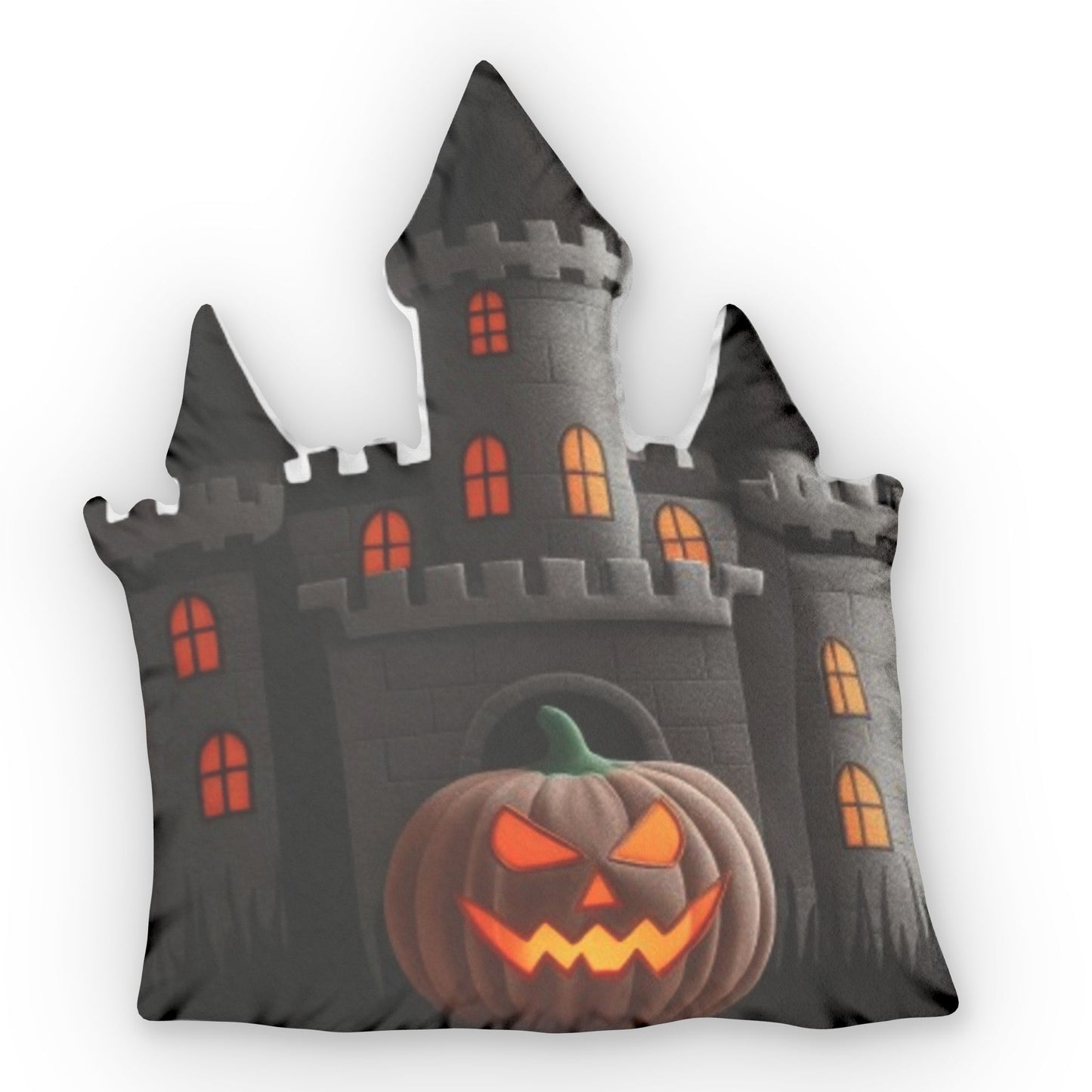 Haunted Castle Plush, Halloween Spooky Gift, Shaped Pillow