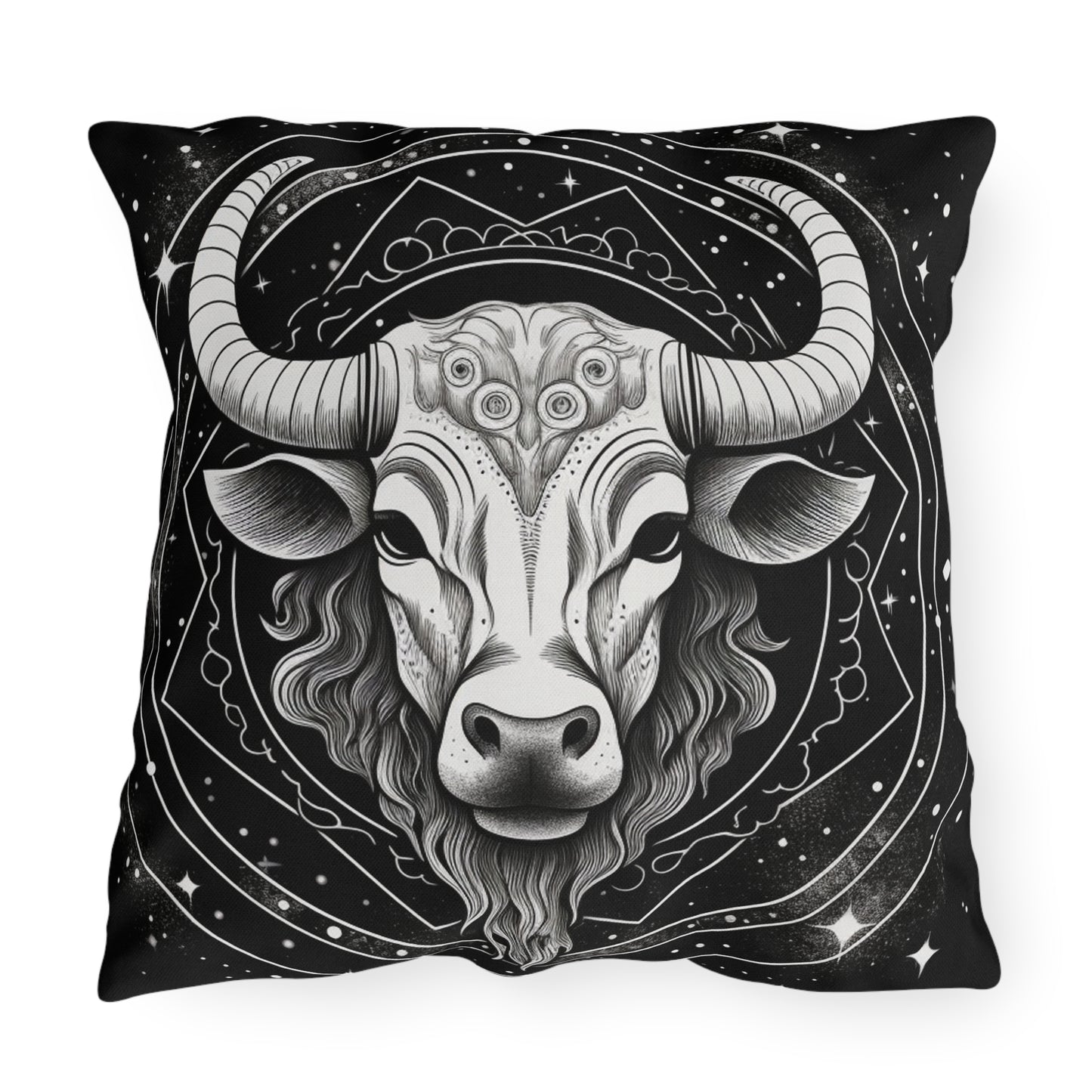 Taurus Zodiac UV-Resistant Outdoor Pillow, Water-Resistant, Spun Polyester