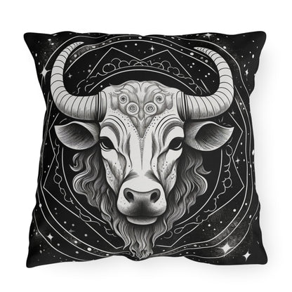 Taurus Zodiac UV-Resistant Outdoor Pillow, Water-Resistant, Spun Polyester