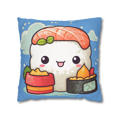 Anime Sushi - Japanese Cute kawaii - Otaku Gift - Spun Polyester Square Pillow Case