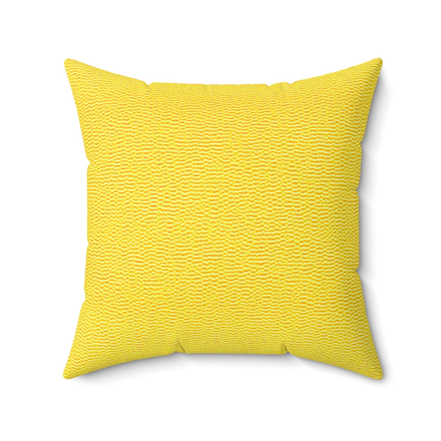 Sunshine Yellow Lemon: Denim-Inspired, Cheerful Fabric - Spun Polyester Square Pillow