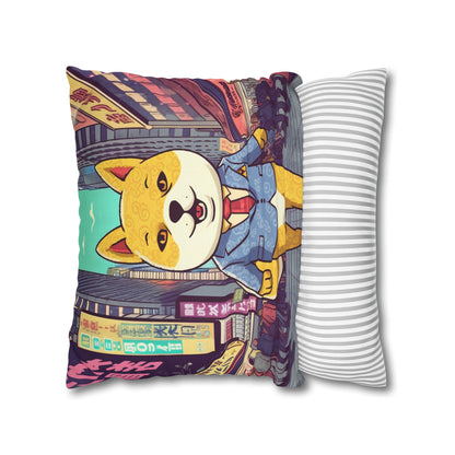 Shiba Inu Business Dog Pillow Case Crypto Fan Favorite, Polyester