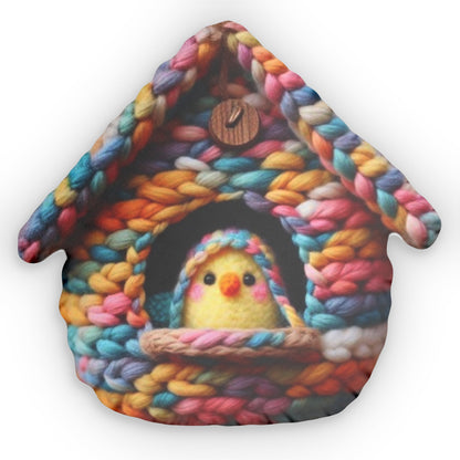 Birdhouse Crochet, Bird Watcher Git, Plush Shaped Pillow