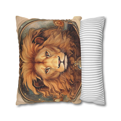 Astrological Leo Sign Vibrant Celestial Cosmic Zodiac - Spun Polyester Square Pillow Case