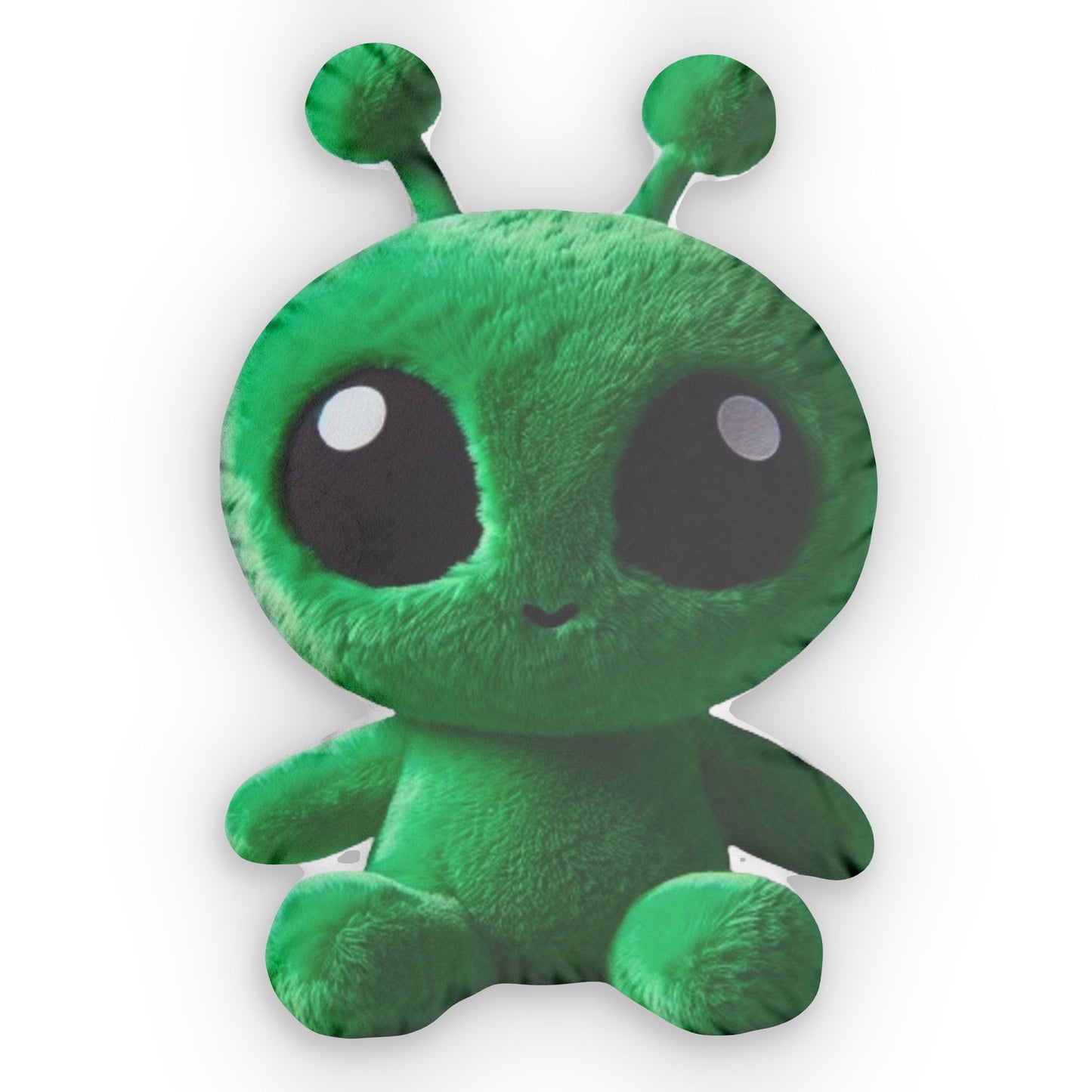 Green Alien Plush, Galactic Space Gift, Shaped Pillow