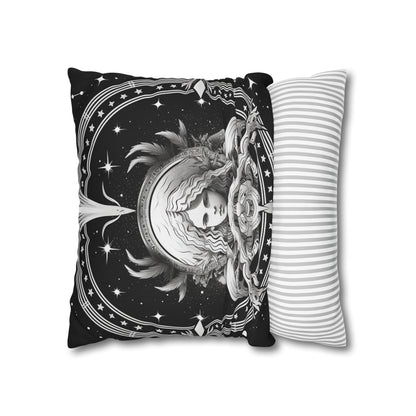 Virgo Zodiac Polyester Square Pillow Case, Indoor, Double Sided Design