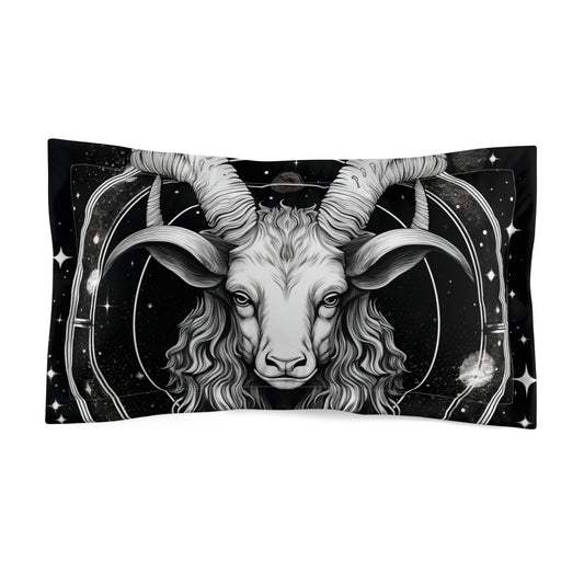 Capricorn Zodiac Microfiber Pillow Sham, Durable Print, Various Sizes