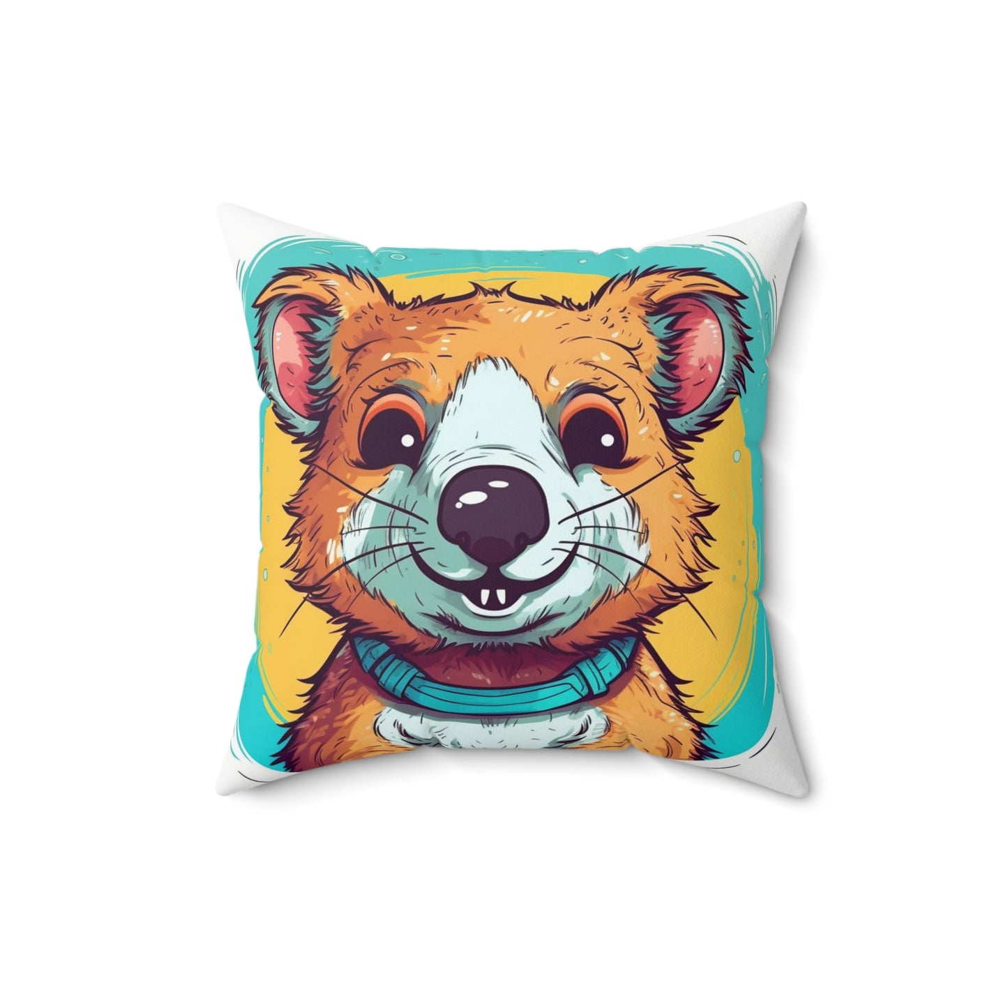 Quokka Cute Furry Fluffy Animal Graphic Spun Polyester Square Pillow