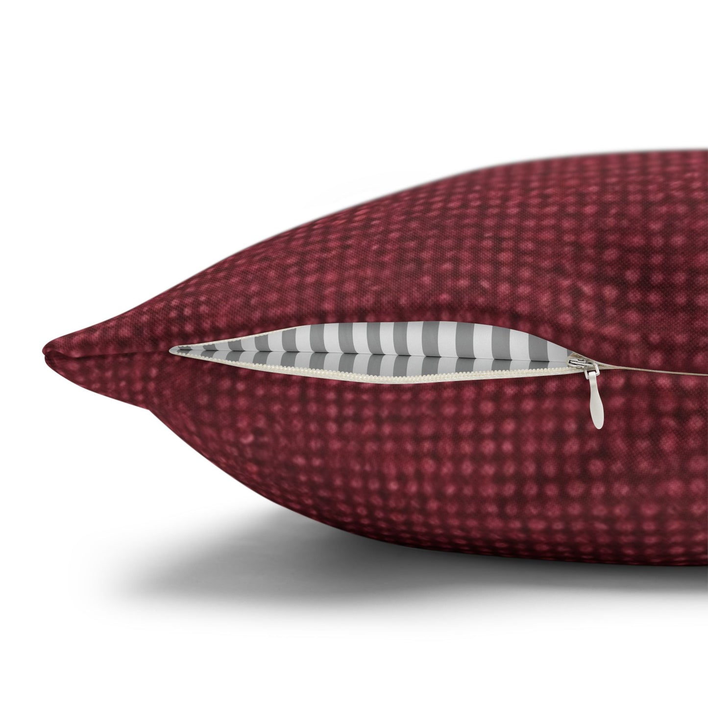 Seamless Texture - Maroon/Burgundy Denim-Inspired Fabric - Spun Polyester Square Pillow Case