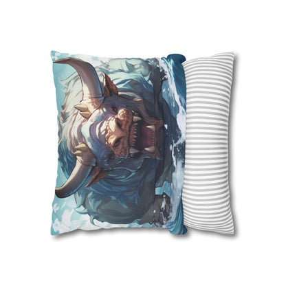 Bull Shark Fusion: Water Fantasy - Hybrid Ocean Marine Animal - Spun Polyester Square Pillow Case