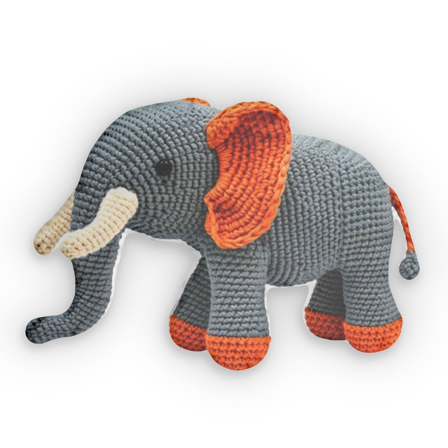 Elephant Nutty Kids Plush Safari - Pillow Gift, Crochet Plush Gift