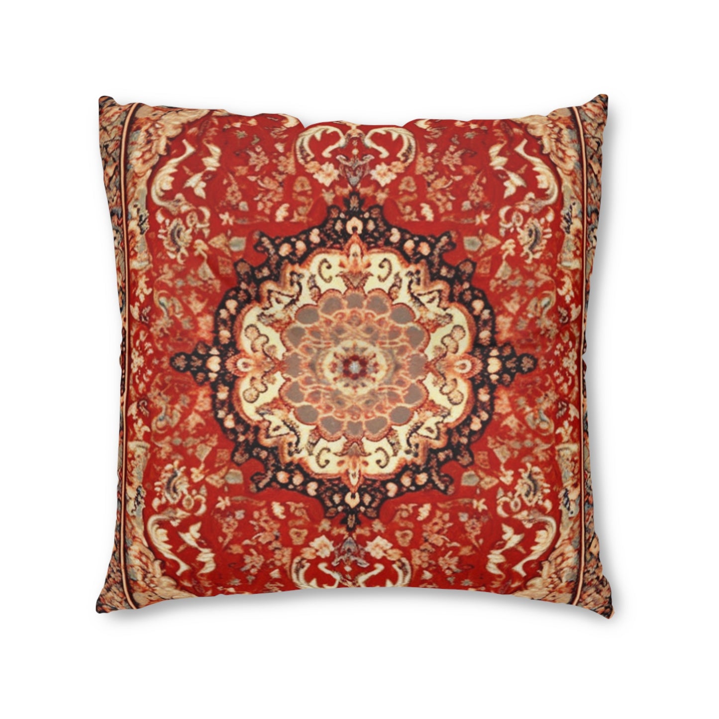 Tufted Floor Pillow Oriental-Inspired Polyester & Stitching Double-Sided Print