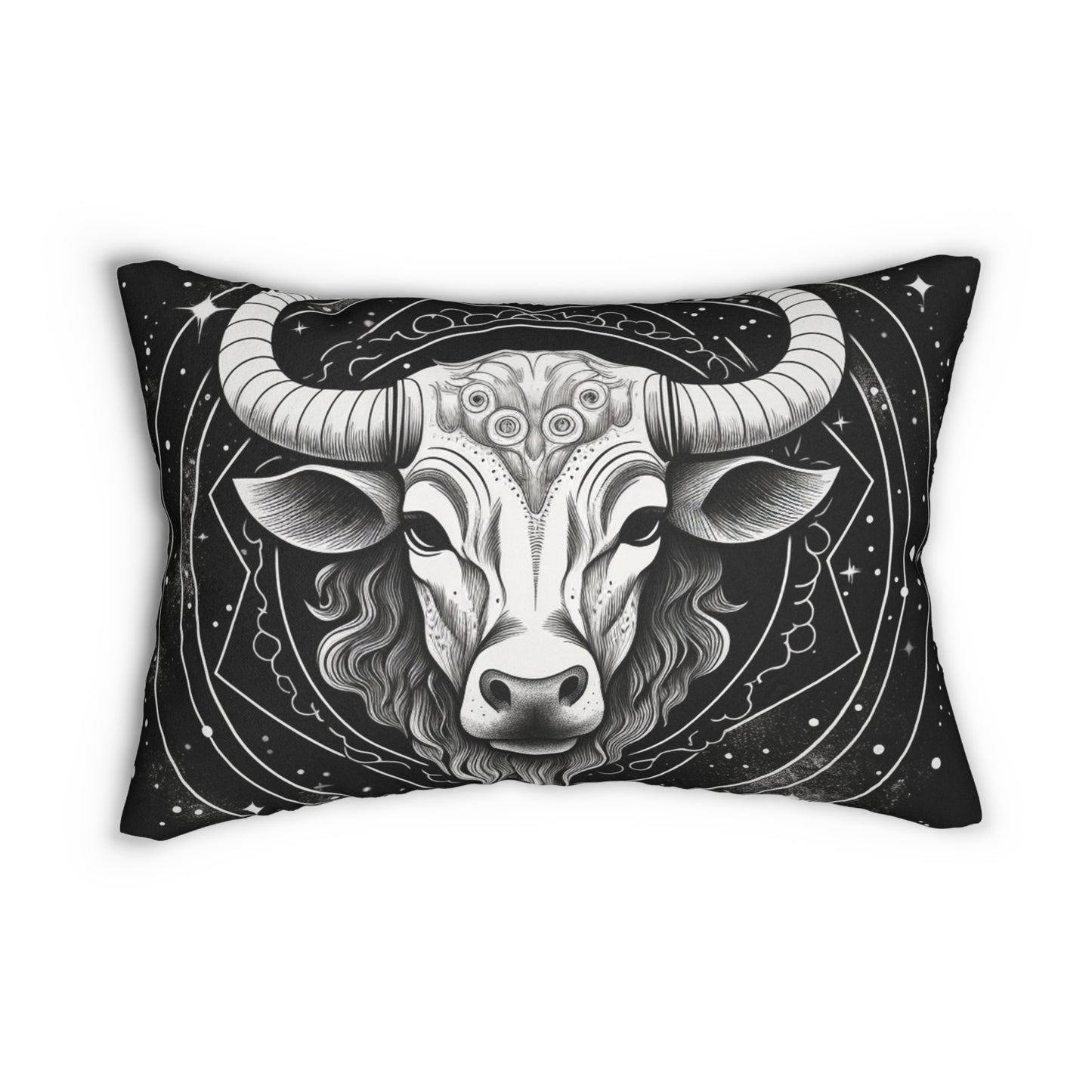 Taurus Zodiac Design, Spun-Polyester Lumbar Pillow, Double-Sided Print