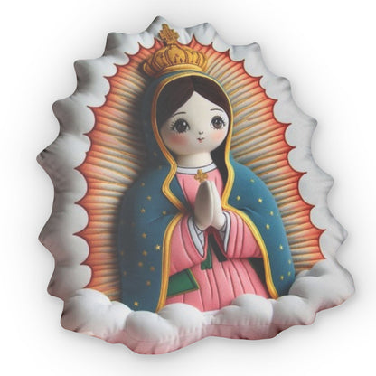 Our Lady of Guadalupe Doll, Catholic Plush, Baptism Gift - Shaped Pillow