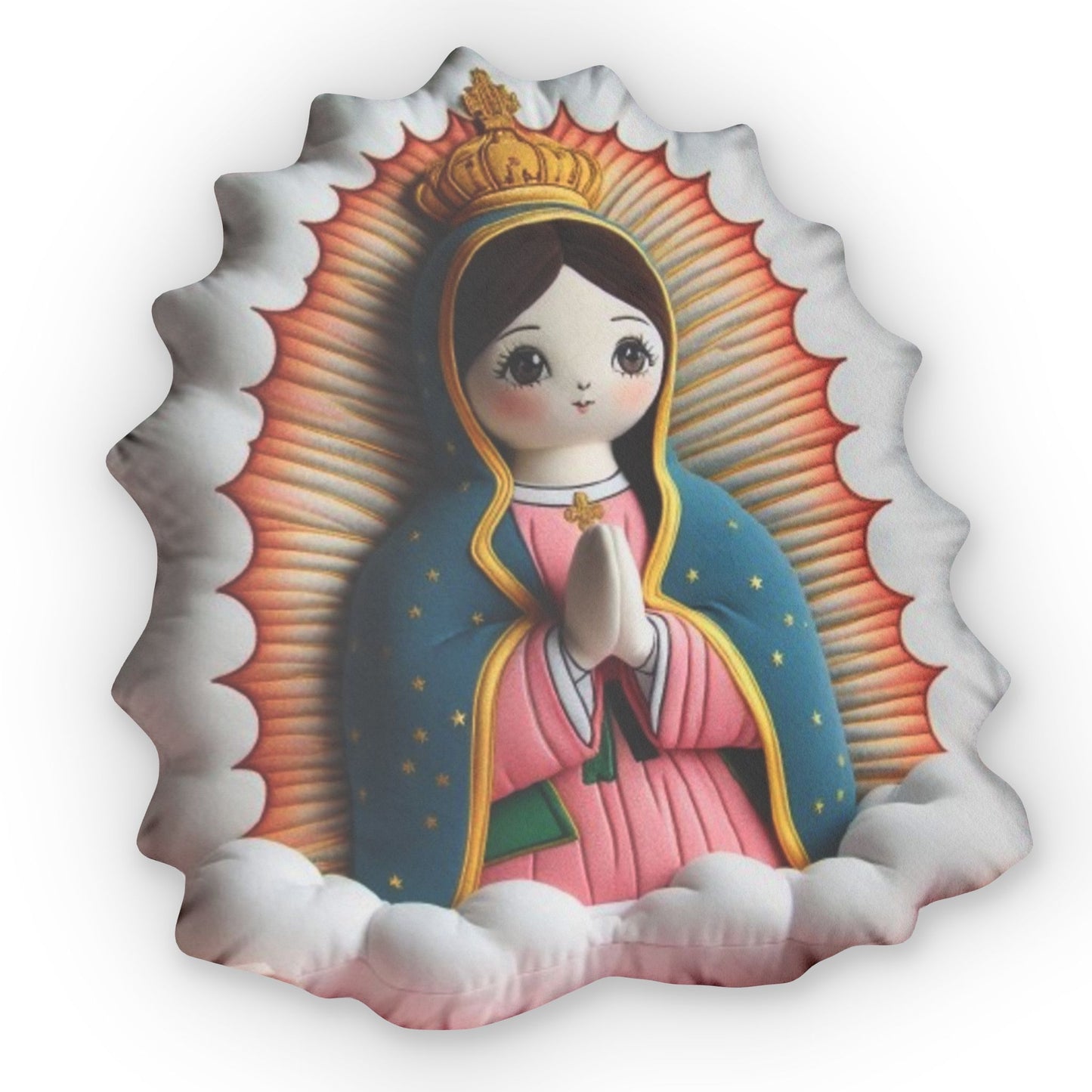 Our Lady of Guadalupe Doll, Catholic Plush, Baptism Gift - Shaped Pillow