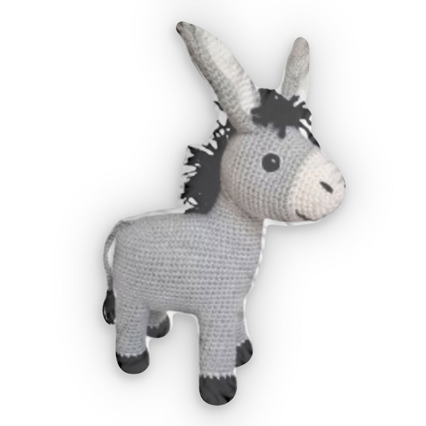 Crochet Donkey - amigurumi plush - Shaped Pillow