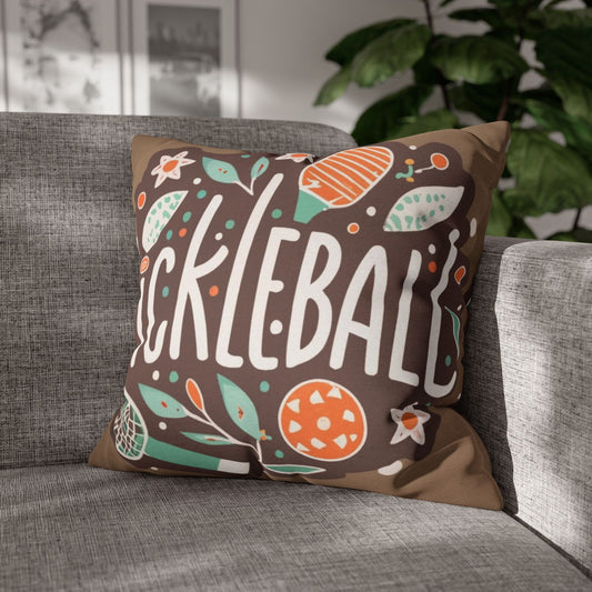 Pickleball Boho Graphic - Sport Gift - Spun Polyester Square Pillow Case