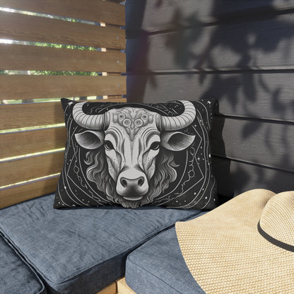 Taurus Zodiac UV-Resistant Outdoor Pillow, Water-Resistant, Spun Polyester