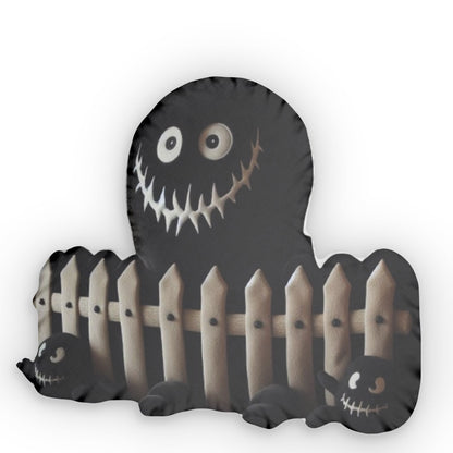 Spooky Fence Haunted Halloween Plush Shaped Pillow