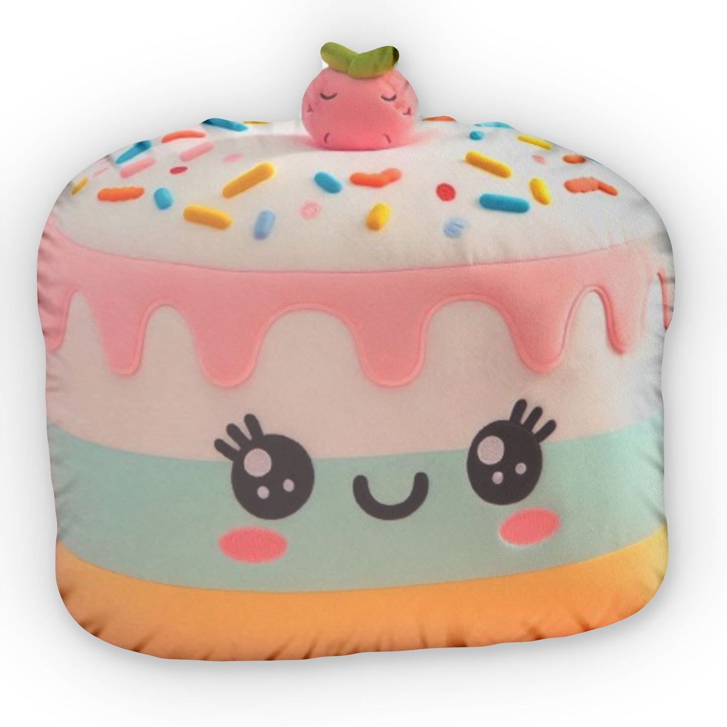 Kawaii Cake Plush, Dessert Food, Gift For Her, Shaped Pillow