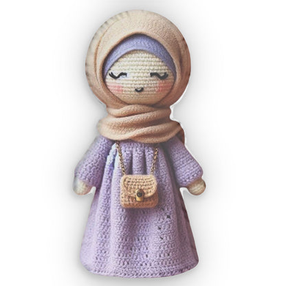 Crochet Hijab Doll, Amigurumi Muslim Doll, Crochet Amigurumi Doll For Sale, Ramadan gift, Muslim Gift, Eid Gifts For Kids, Shaped Pillow