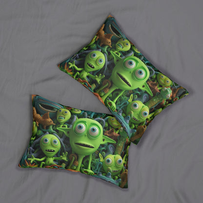 Toy Alien Story Space Character Galactic UFO Anime Cartoon - Spun Polyester Lumbar Pillow