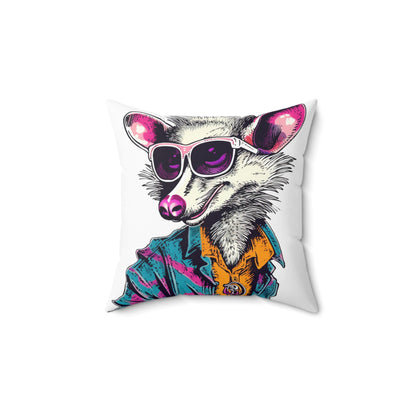 Opossum Artist Fashion Style Spun Polyester Square Pillow