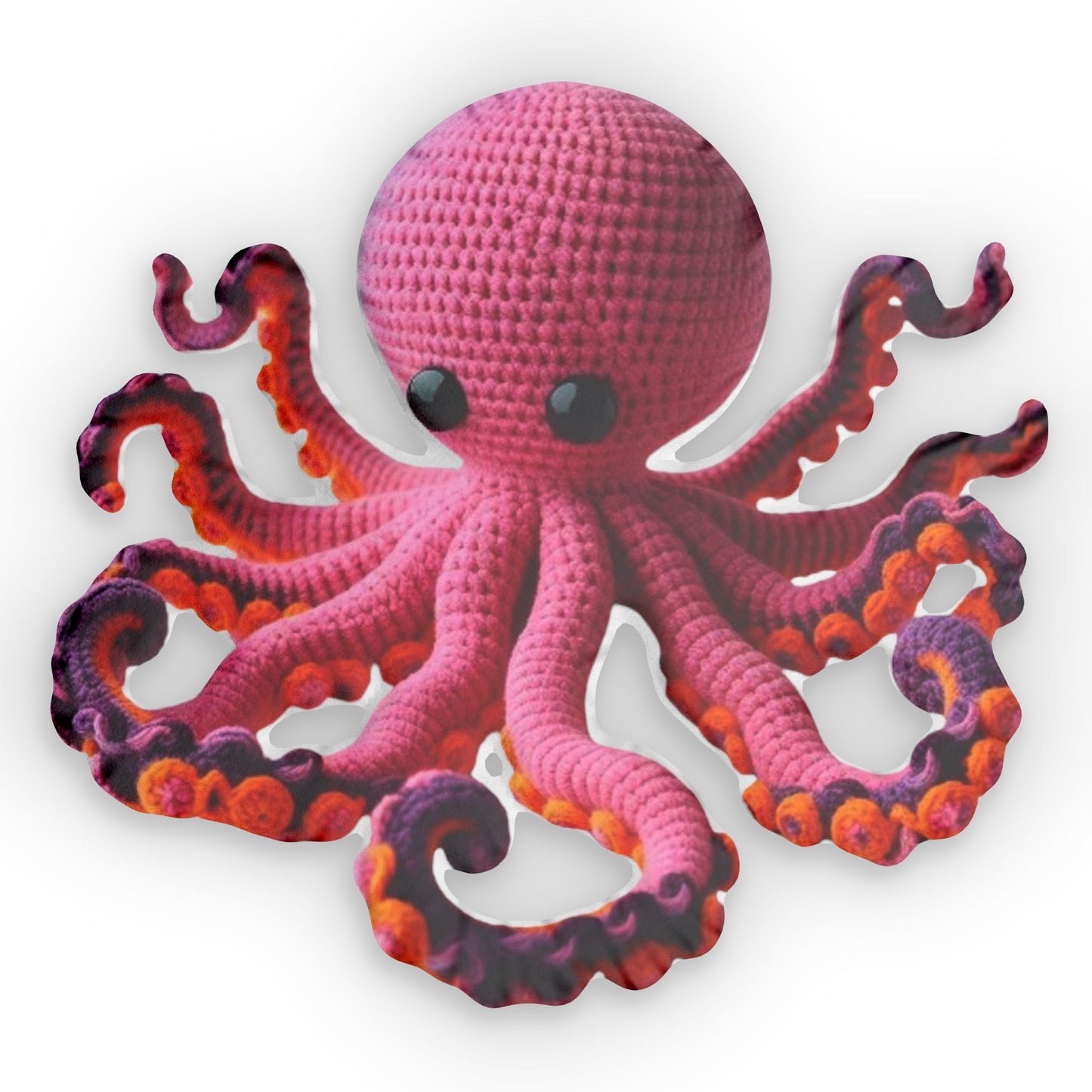 Crocheted Octopus Home Decor Decoration | Crochet Octopus | Petite Pieuvre Albinos | Stuffed Octopus | Petite Pieuvre Pop, Shaped Pillow