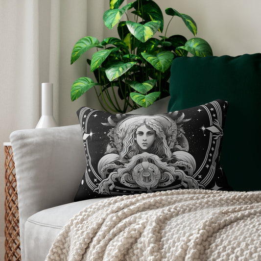 Virgo Zodiac Design, Spun-Polyester Lumbar Pillow, Double-Sided Print