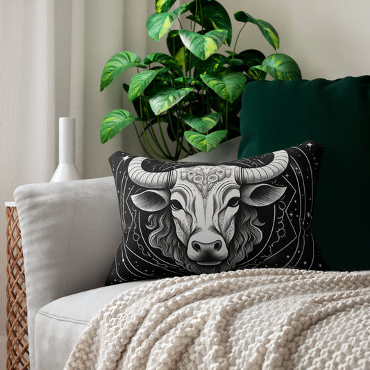 Taurus Zodiac Design, Spun-Polyester Lumbar Pillow, Double-Sided Print